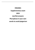 ENG2601 SUPP EXAMS  answers 2023 