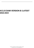 ACLS EXAM VERSION A AND B 2022:2023 (Question and Answer)