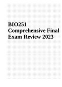BIO251 Comprehensive Final Exam Review 2023