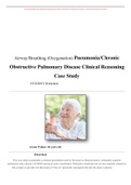 Airway Breathing (Oxygenation) Pneumonia Chronic Obstructive Pulmonary Disease Clinical Reasoning Case Study Medical surgical (NUR 201) Pneumonia-COPD case study solutions