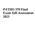 PATHO 370 Final Exam Self-Assessment 2023