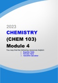 PORTAGE LEARNING CHEM 103 MODULE 4 EXAM 2023