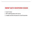NRNP 6675 Midterm Exam (Latest-2022/2023, 100 Q & A) / NRNP 6675N Midterm Exam / NRNP6675 Midterm Exam / NRNP-6675N Midterm Exam: Walden University | 100% Verified Q & A |