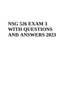 NSG 526 EXAM 3 WITH QUESTIONS AND ANSWERS 2023