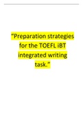 Preparation strategies for the TOEFL iBT integrated writing task.