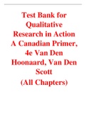 Qualitative Research in Action A Canadian Primer, 4e Van Den Hoonaard, Van Den Scott (Test Bank)