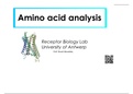 Summary and notes on the chapter “Amino acid analysis and sequencing” of (Concepts of Protein technology and applications: Partim Boonen)