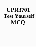 CPR3701 Test Yourself MCQ Questions 2023