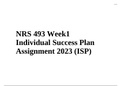 NRS 493 Week 1 Individual Success Plan Assignment 2023 (ISP) | NRS-493VN Professional Capstone and Practicum Benchmark-Capstone Project Change Proposal for Nursing Burnout and Mental Fatigue & NRS 493 ASSIGNMENT WEEK 1 TO 10 LATEST 2023 Scored 100%
