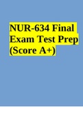 NUR 634 Final Exam Test Prep 