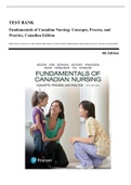 Test Bank - Fundamentals of Canadian Nursing: Concepts, Process, and Practice, Kozier, 4th Canadian Edition (Kozier, 2018), Chapter 1-48 | All Chapters