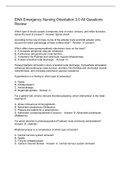 ENA Emergency Nursing Orientation 3.0 All Questions Review 2023 ( Answered 100%Correct)