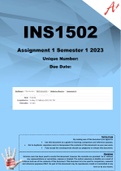INS1502 Assignment 1 Semester 1 2023 