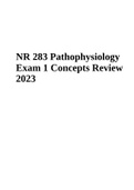 NR 283 Pathophysiology Exam 1 Concepts Review 2023