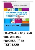 PHARMACOLOGY AND THE NURSING PROCESS, 9TH EDITION TEST BANK