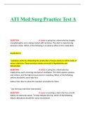 ATI MED SURG PROCTORED all versions 