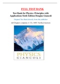  Physics Principles With Applications 6th &  7th Edition Giancoli Test Banks