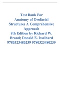Test Bank For Anatomy of Orofacial Structures A Comprehensive Approach 8th Edition by Richard W. Brand; Donald E. Isselhard 9780323480239 9780323480239