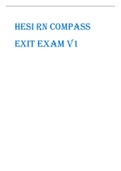 HESI RN COMPASS EXIT EXAM V1 2023 QUESTIONS & ANSWERS LATEST UPDATE