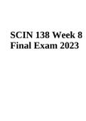 SCIN 138 Week 8 Final Exam 2023 | SCIN 138 INTRODUCTION TO PHYSICAL GEOLOGY