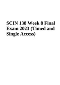 SCIN 138 Week 8 Final Exam 2023 | SCIN 138 INTRODUCTION TO PHYSICAL GEOLOGY | SCIN138 WEEK 8 FINAL EXAM 2023 | SCIN 138 Week 8 Final Exam (timed and single access) Questions and Answers 2023 | SCIN 138 Week 8 Timed Single Access 2023 & SCIN 138 Week 8 Fin