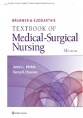TESTBANK BRUNNER & SUDDARTH'S(TEXTBOOK OF MEDICAL SURGICAL NURSING)14TH EDITION SUDDATH's BY Dr.JANICE HINKLE, KERRY H>CHAPTER 1-73<COMPLETE GUIDE 100% VERIFIED.