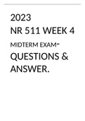 2023 NR 511 WEEK 4 MIDTERM EXAM- QUESTIONS & ANSWER