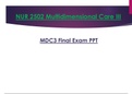 Final Exam PPT - NUR2502 / NUR 2502 (Latest 2023 / 2024) : Multidimensional Care III / MDC 3 - Rasmussen