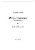 Test Bank to Accompany microeconomics seventh edition 