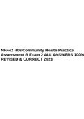 NR442 -RN Community Health Practice Assessment B Exam 2 ALL ANSWERS 100% REVISED & CORRECT 2023.