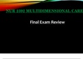 Exam 1 / 2 / 3 (Final) Review BUNDLE - NUR2392 / NUR 2392 (Latest 2023 / 2024) : Multidimensional Care II / MDC 2 - Rasmussen
