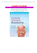 Clinically Oriented Anatomy 8th Edition Moore Dalley Test Bank (All Chapters Complete, Answer 100% Verified, Latest 2023)