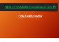 Final Exam Review - NUR2755 / NUR 2755 (Latest 2023 / 2024): Multidimensional Care IV / MDC 4 - Rasmussen