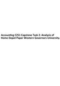 WGU C251 Capstone Task2 Report (2), Accounting C251 Capstone Task 2: Analysis of Home Depot Paper Western Governors University & WGU C251 CAPSTONE WOTI Task 2: Home Depot, Inc.