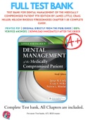 Test Bank For Dental Management of the Medically Compromised Patient 9th Edition By James Little; Craig Miller; Nelson Rhodus 9780323443555 Chapter 1-30 Complete Guide .