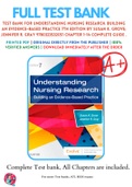 Test Bank For Understanding Nursing Research: Building an Evidence-Based Practice 7th Edition By Susan K. Grove; Jennifer R. Gray 9780323532051 Chapter 1-14 Complete Guide .
