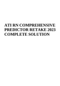 ATI RN COMPREHENSIVE PREDICTOR RETAKE 2023 COMPLETE SOLUTION