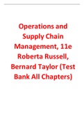 Operations and Supply Chain Management, 11e Roberta Russell, Bernard Taylor (Test Bank)