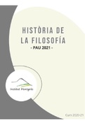 Selectividad Historia DE LA FILOSOFIA ( Todo lo que hay que saber para aprovar)
