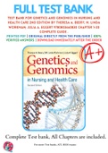 Test Bank For Genetics and Genomics in Nursing and Health Care 2nd Edition By Theresa A. Beery; M. Linda Workman; Julia A. Eggert 9780803660830 Chapter 1-20 Complete Guide .