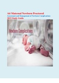 Ati Maternal Newborn Proctored - Assessment and Management of Newborn Complications 2023 Study Guide