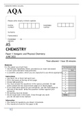 AQA AS LEVEL CHEMISTRY Paper 1 Inorganic and Physical Chemistry JUNE 2022 Question Paper