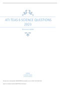 ATI TEAS 6 SCIENCE QUESTIONS 