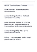 HEENT Physical Exam Findings