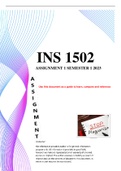 INS 1502 Assignment 1 Semester 1 2023