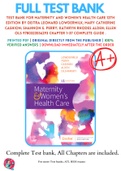 Test Bank For Maternity and Women's Health Care 12th Edition By Deitra Leonard Lowdermilk; Mary Catherine Cashion; Shannon E. Perry; Kathryn Rhodes Alden; Ellen Ols 9780323556293 Chapter 1-37 Complete Guide .