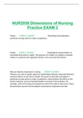 NUR2058 Dimensions of Nursing Practice EXAM 1/2 final 