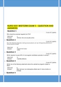 NURS 6551 MIDTERM EXAM 5 – QUESTION AND ANSWERS (GOLD LEVEL EXPERT RECOMMENDS) DOWNLOAD TO SCORE A+