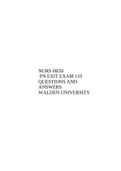 NURS HESI PN EXIT EXAM 110 QUESTIONS AND ANSWERS WALDEN UNIVERSITY