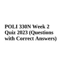 POLI 330N Week 2 Quiz 2023 (Questions with Correct Answers)